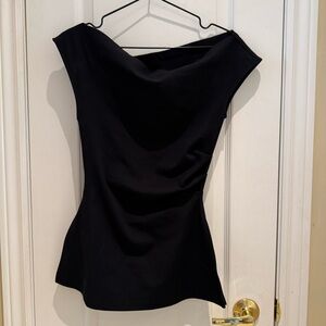 Aritzia Wilfred Elea Ponte Asymmetrical Top